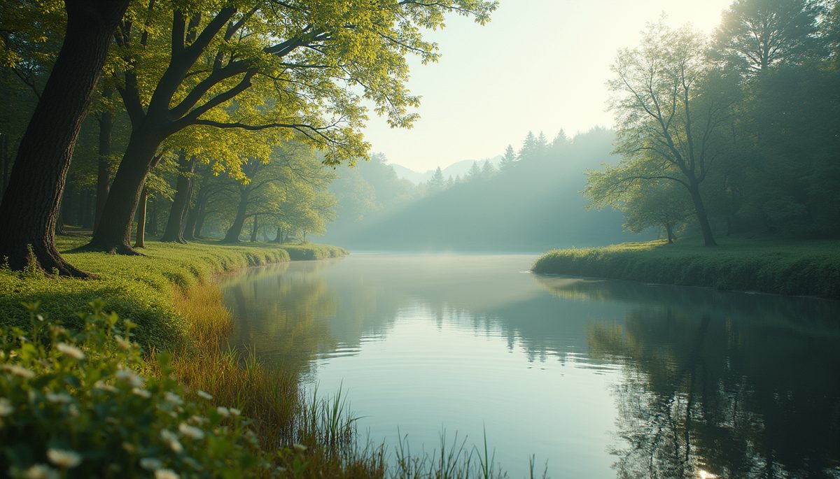 Wide angle view of tranquil nature reflective of inner peace