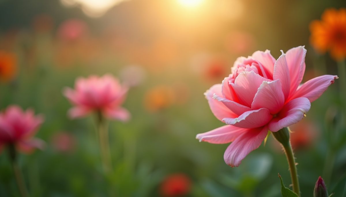 Close-up view of a blooming flower in a garden