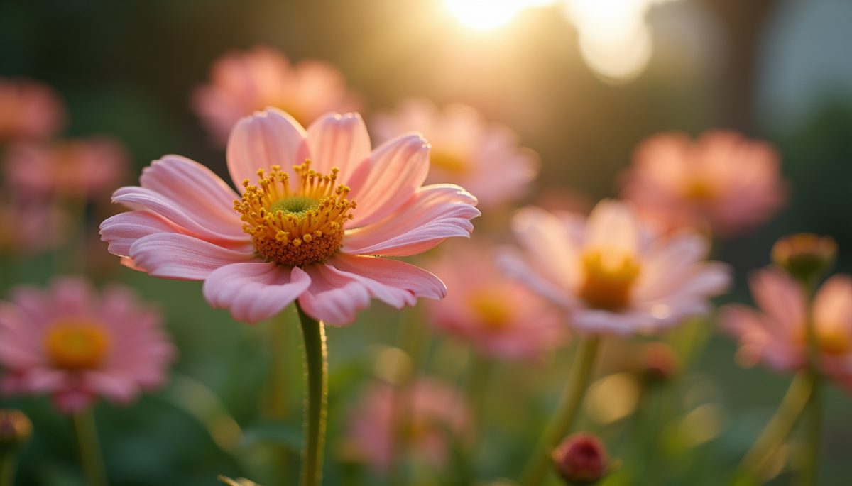 Close-up view of blooming flowers in a garden