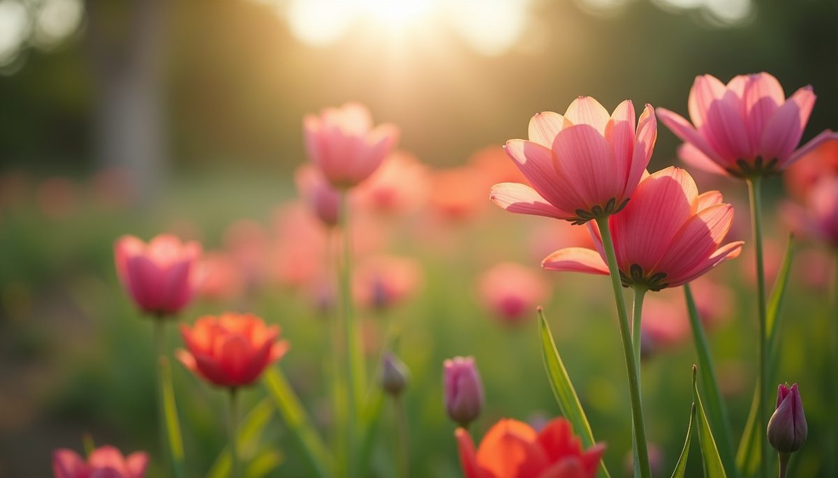 Close-up view of blooming flowers in a garden