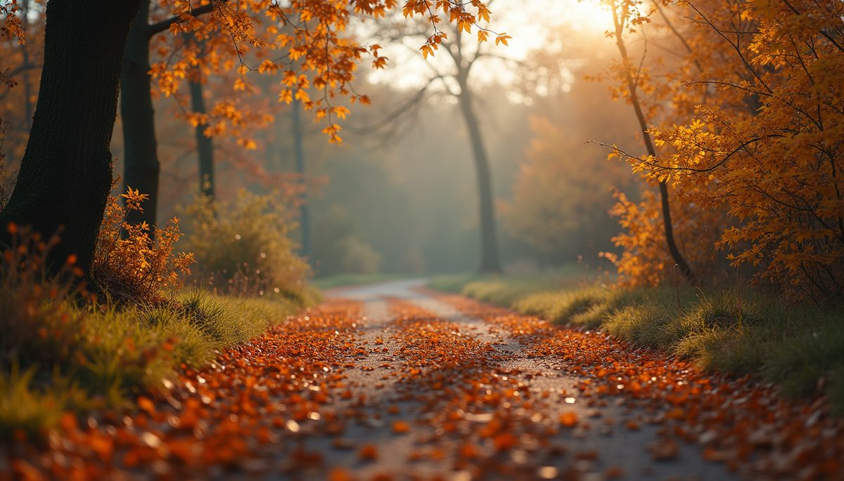 High angle view of nature's changing seasons
