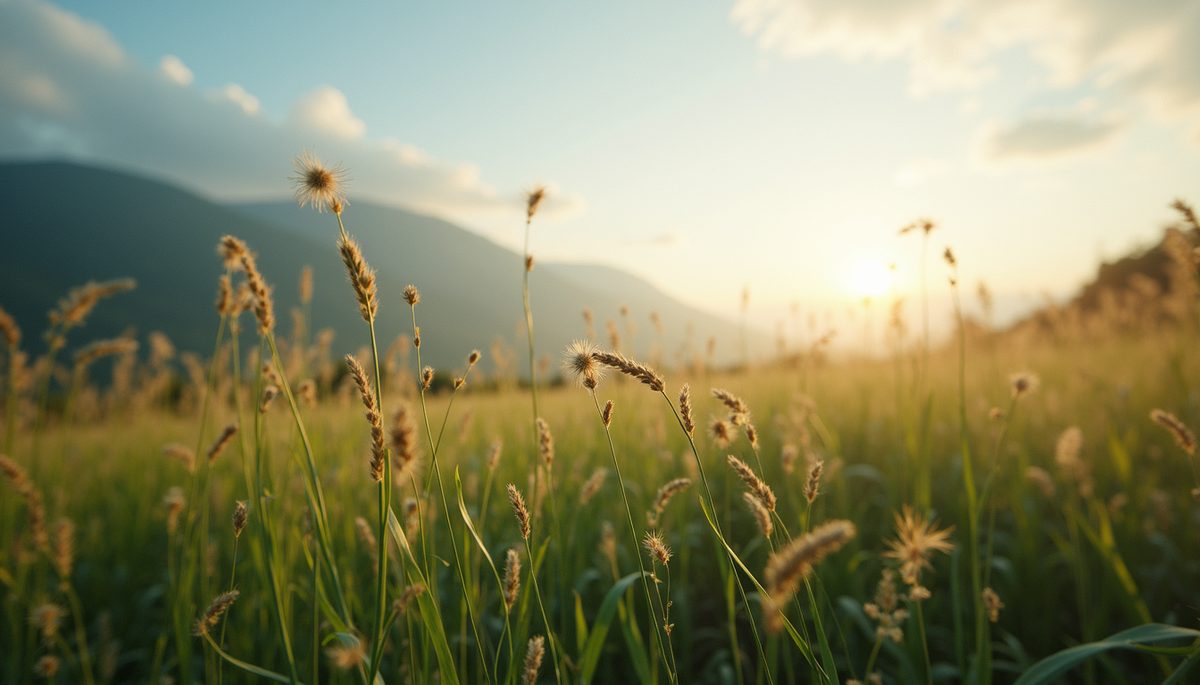 Eye-level view of serene nature landscape