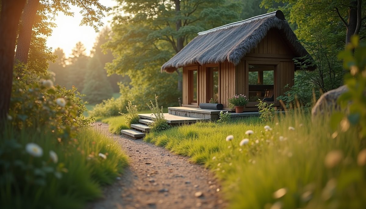 Eye-level view of a tranquil nature retreat