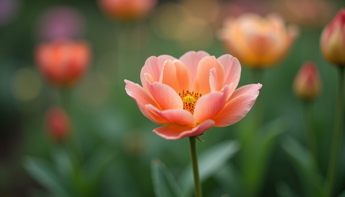 Close-up view of a blooming flower in a garden