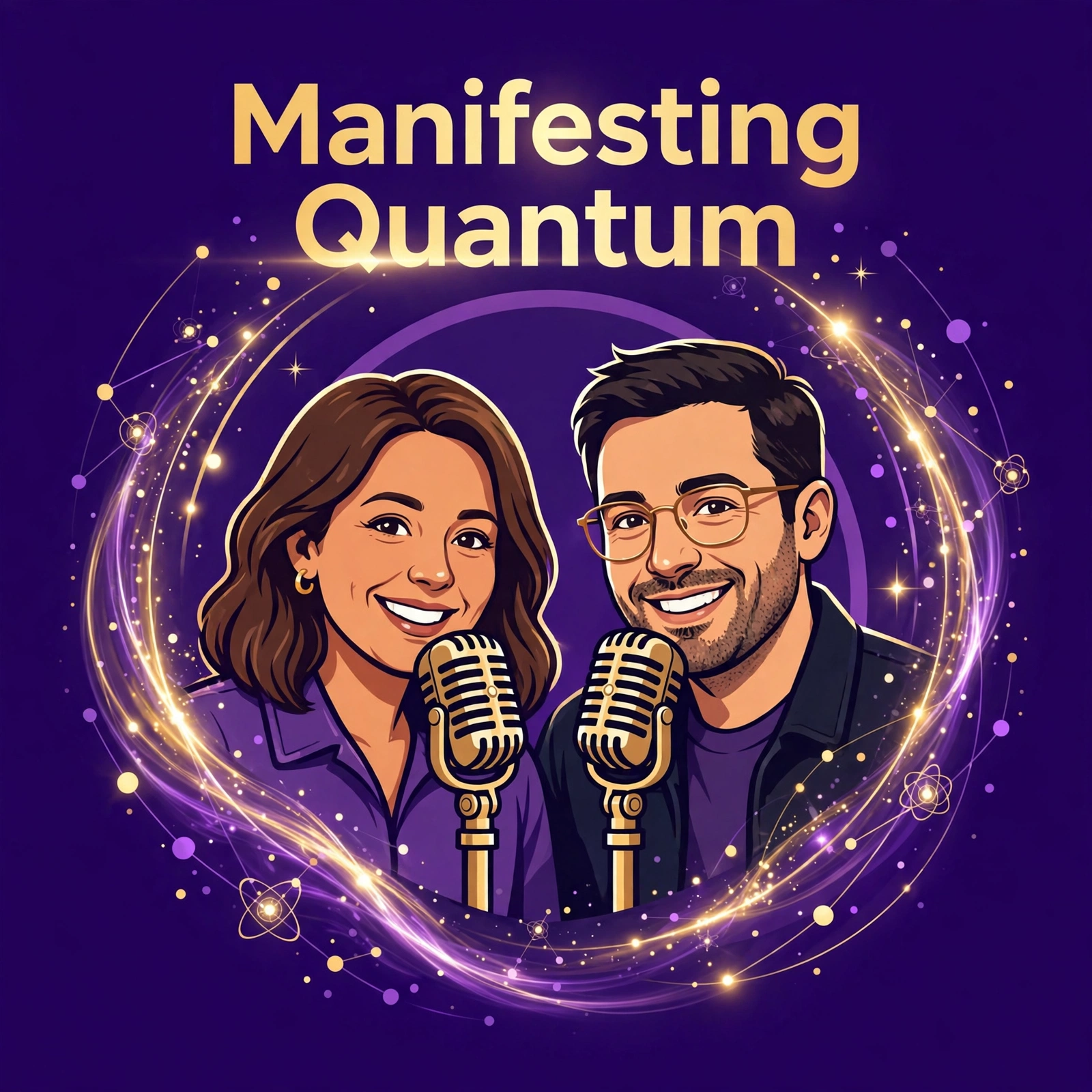 Ashley and Rob, co-hosts of the Manifesting Quantum podcast